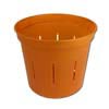5" Copper Amber Slotted Violet Pot